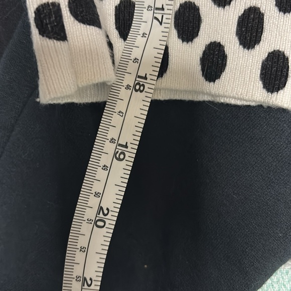 CABLE & GAUGE Black and White Polka Dot Sweater NWOT - Picture 8 of 9